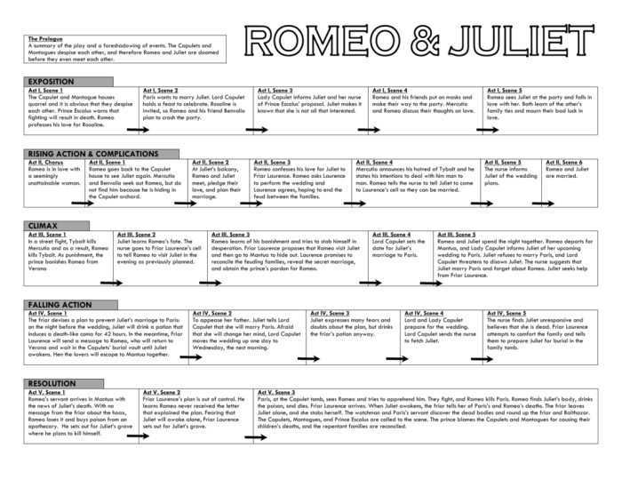 Plot chart of romeo and juliet